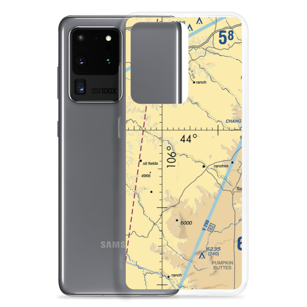 Iberlin Ranch Nr 1 Airport (WY22) VFR Sectional Samsung Case Samsung Galaxy S20 Ultra model shown