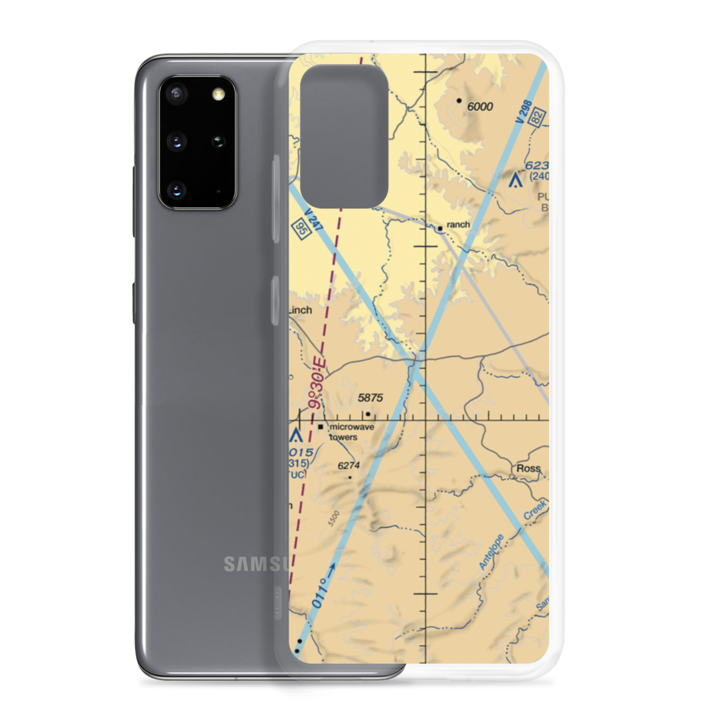 Iberlin Ranch Nr 2 Airport (WY18) VFR Sectional Samsung Case Samsung Galaxy S20 Plus model shown
