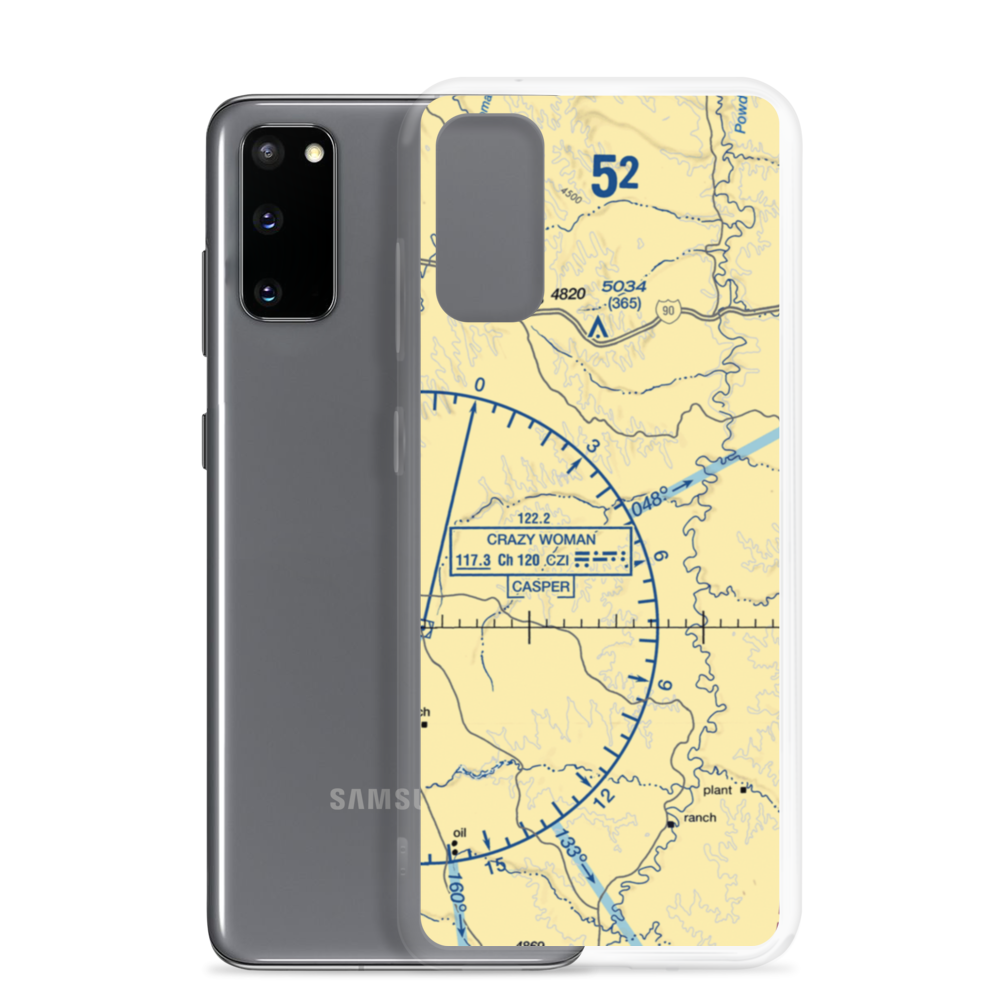 Iberlin Strip (WY23) VFR Sectional Samsung Case Samsung Galaxy S20 model shown