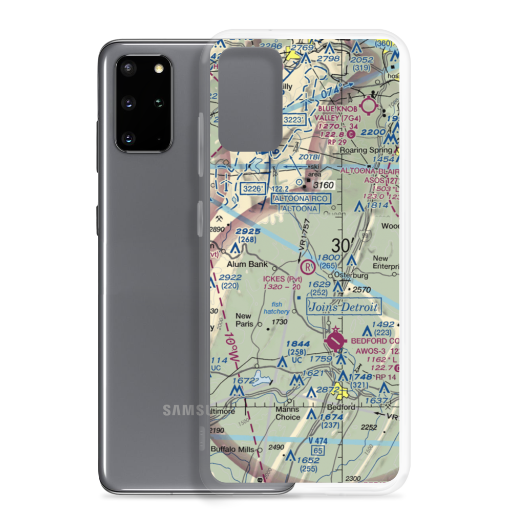 Ickes Airport (1PS0) VFR Sectional Samsung Case Samsung Galaxy S20 Plus model shown