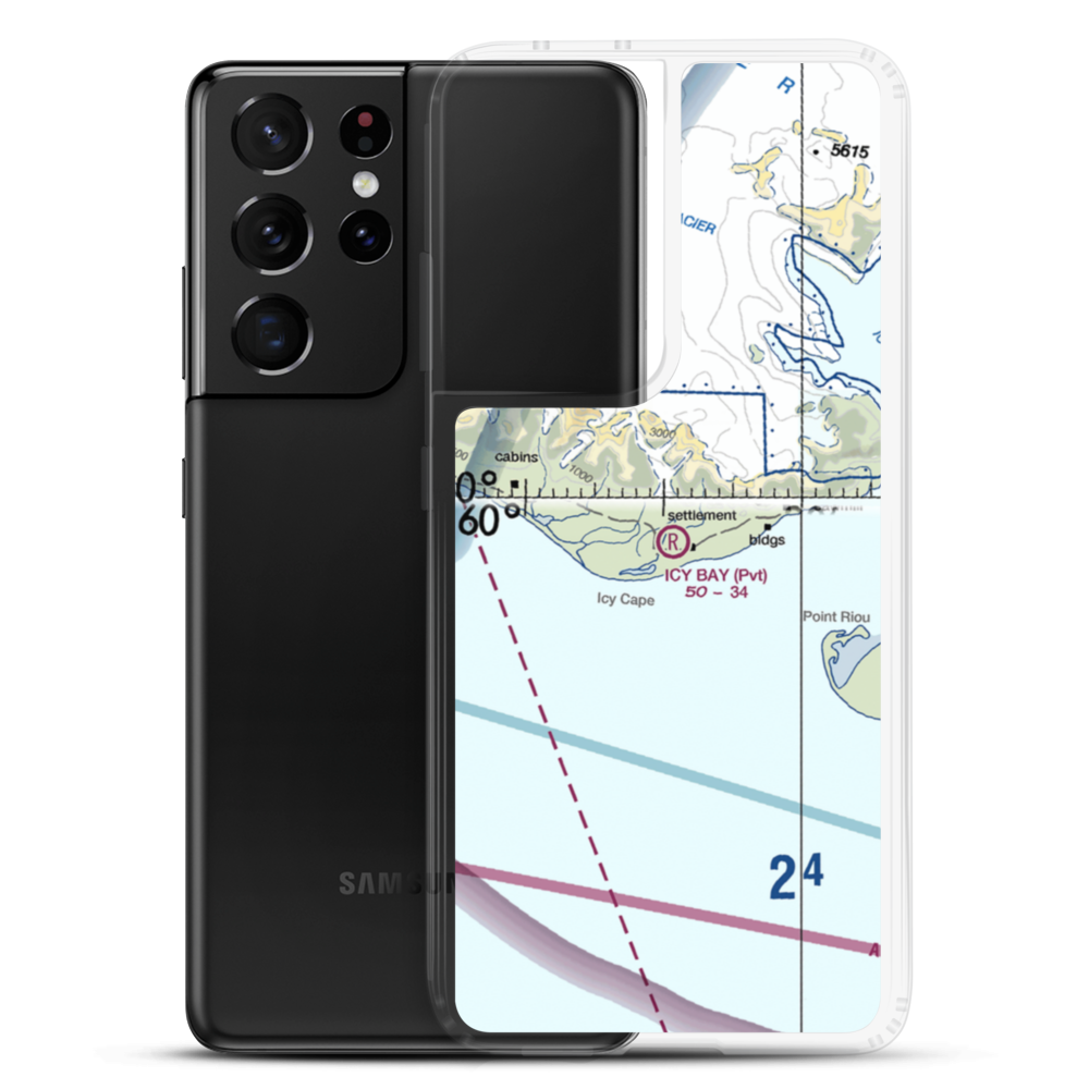 Icy Bay Airport (19AK) VFR Sectional Samsung Case Samsung Galaxy S21 Ultra model shown