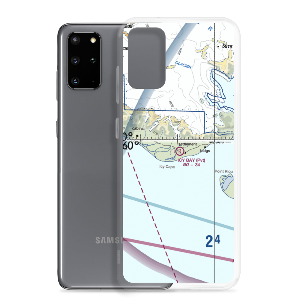 Icy Bay Airport (ICY) VFR Sectional Samsung Case Samsung Galaxy S20 Plus model shown