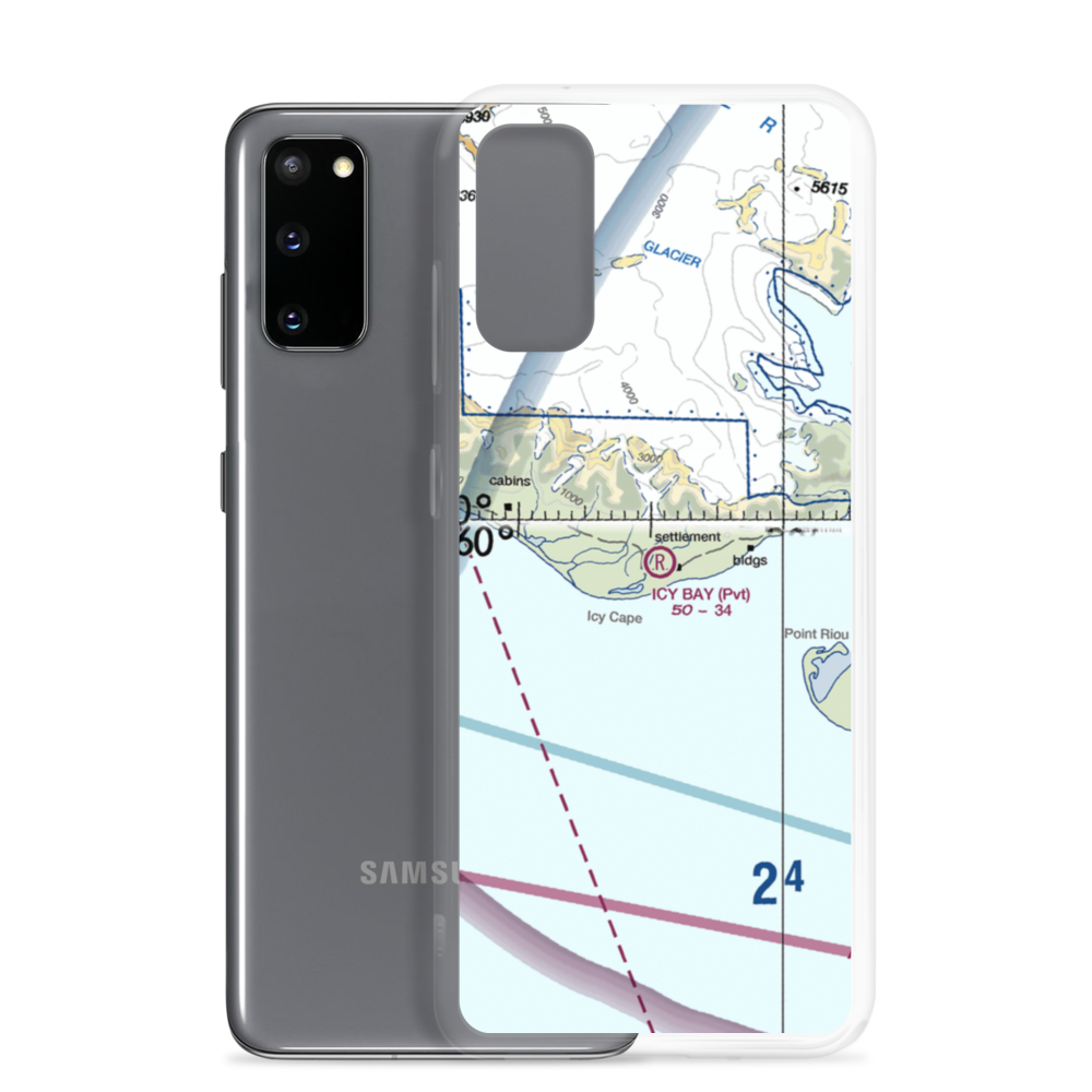 Icy Bay Airport (ICY) VFR Sectional Samsung Case Samsung Galaxy S20 model shown