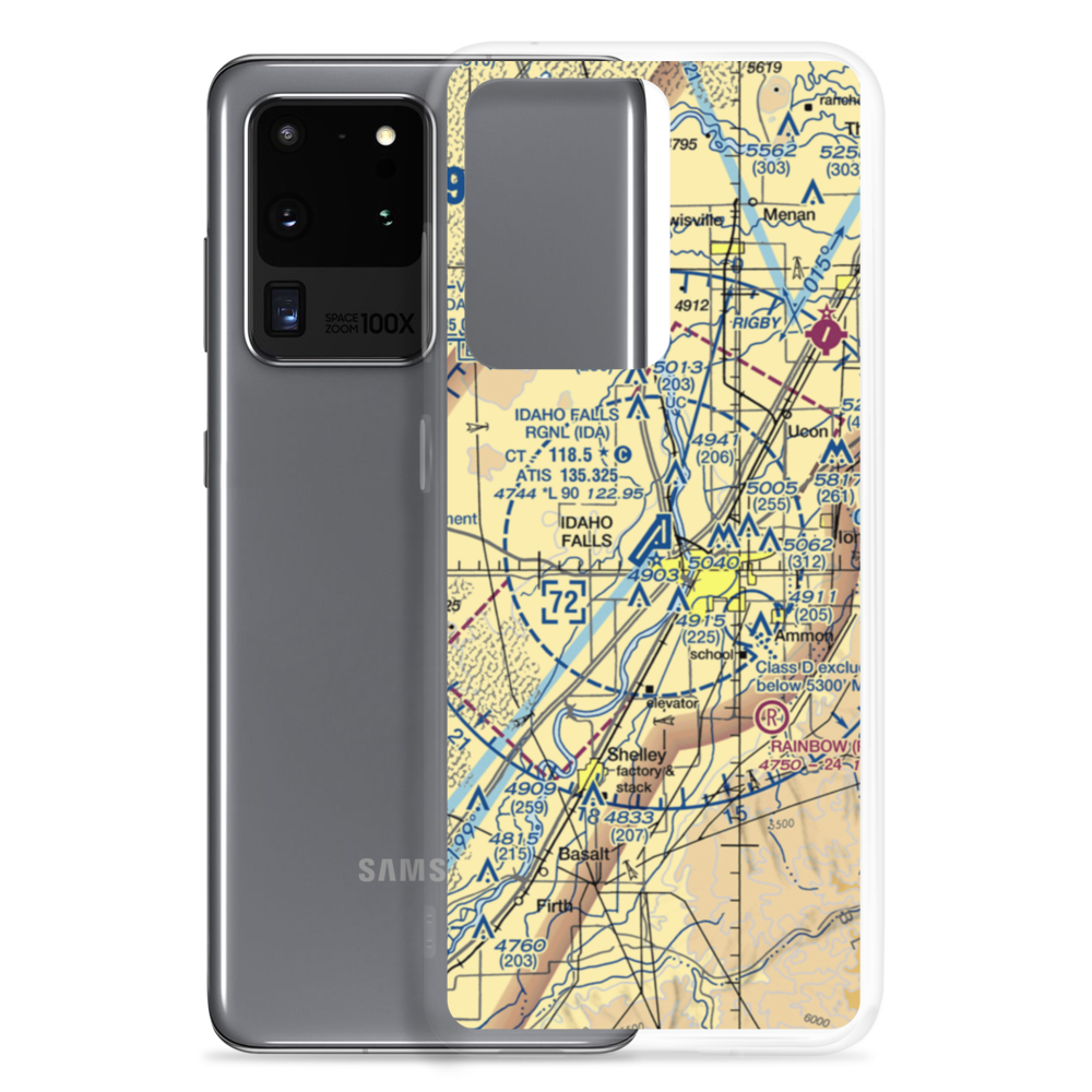 Idaho Falls Regional Airport (IDA) VFR Sectional Samsung Case Samsung Galaxy S20 Ultra model shown