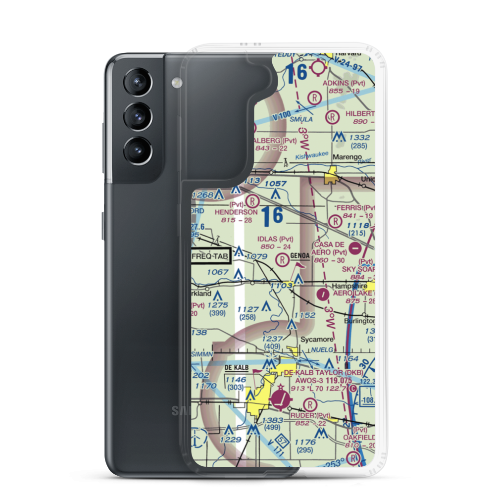 Idlas Restricted Landing Area (IL60) VFR Sectional Samsung Case Samsung Galaxy S21 model shown