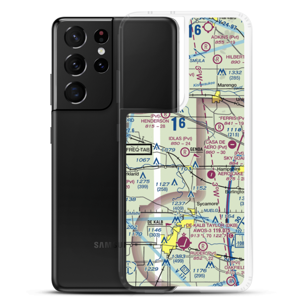 Idlas Restricted Landing Area (IL60) VFR Sectional Samsung Case Samsung Galaxy S21 Ultra model shown