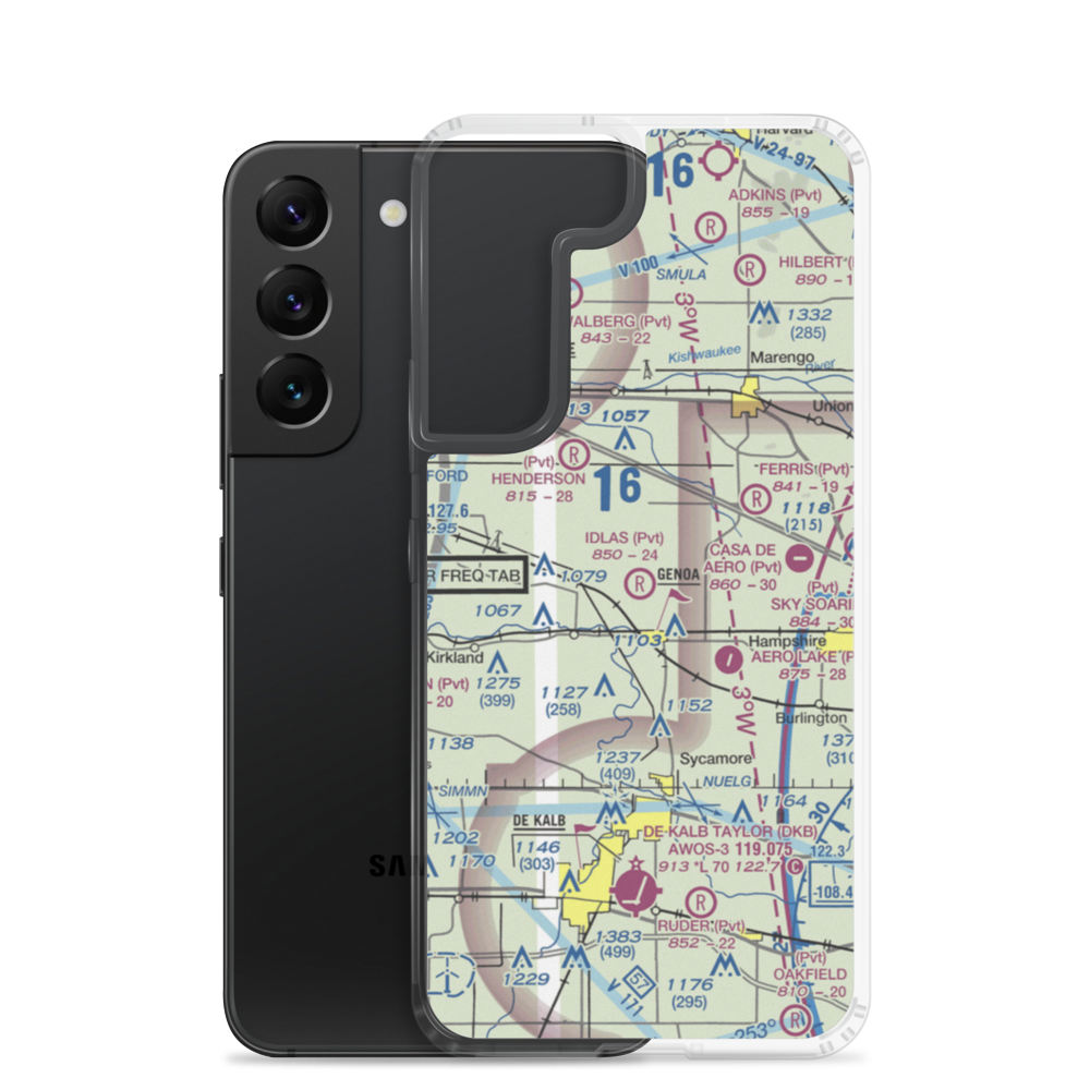 Idlas Restricted Landing Area (IL60) VFR Sectional Samsung Case Samsung Galaxy S22 model shown