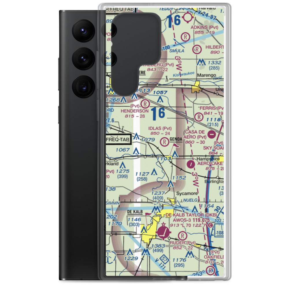 Idlas Restricted Landing Area (IL60) VFR Sectional Samsung Case Samsung Galaxy S22 Ultra model shown