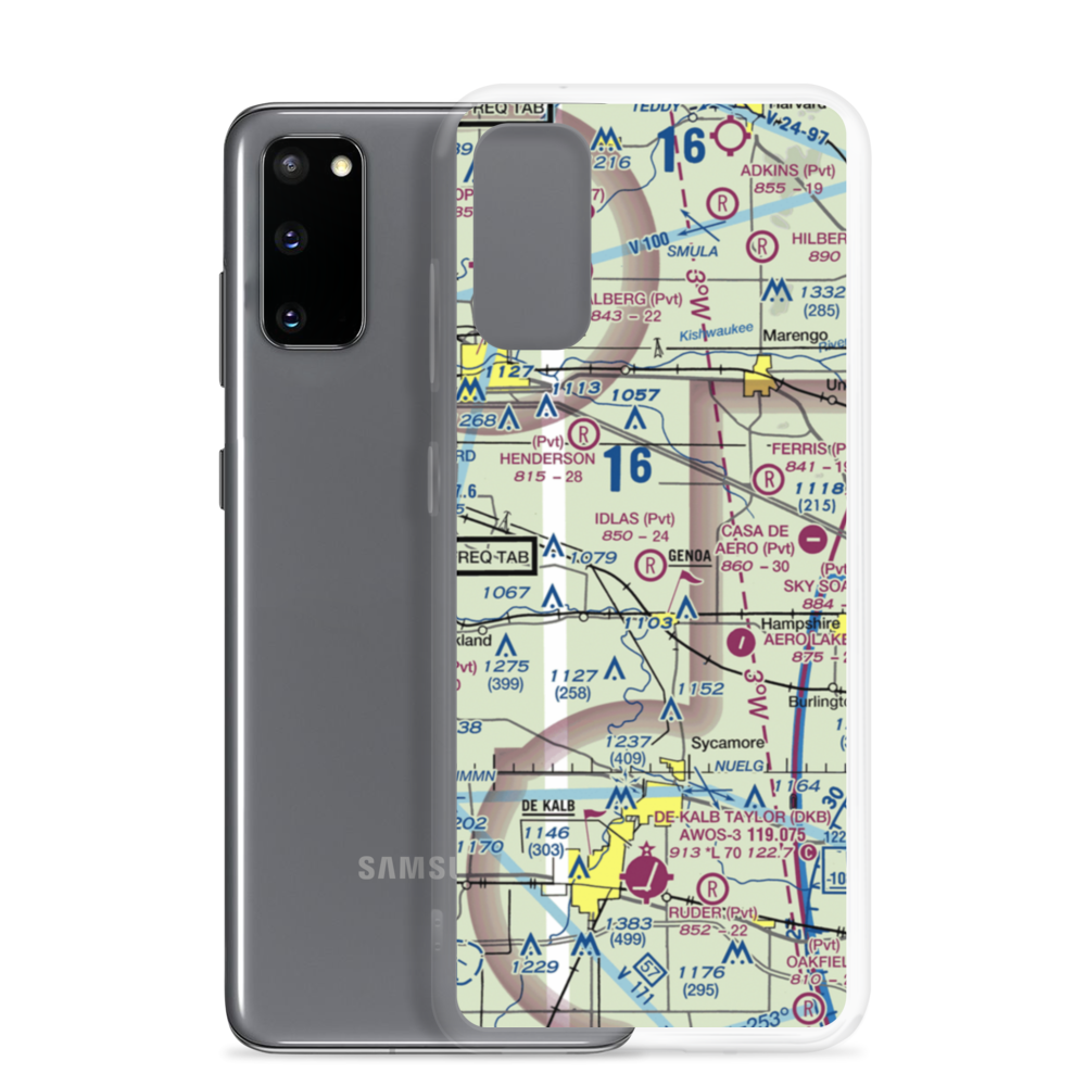 Idlas Restricted Landing Area (IL60) VFR Sectional Samsung Case Samsung Galaxy S20 model shown