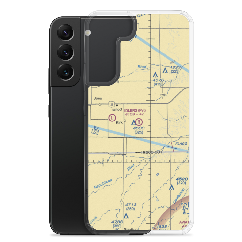 Idlers Field (CO84) VFR Sectional Samsung Case Samsung Galaxy S22 Plus model shown