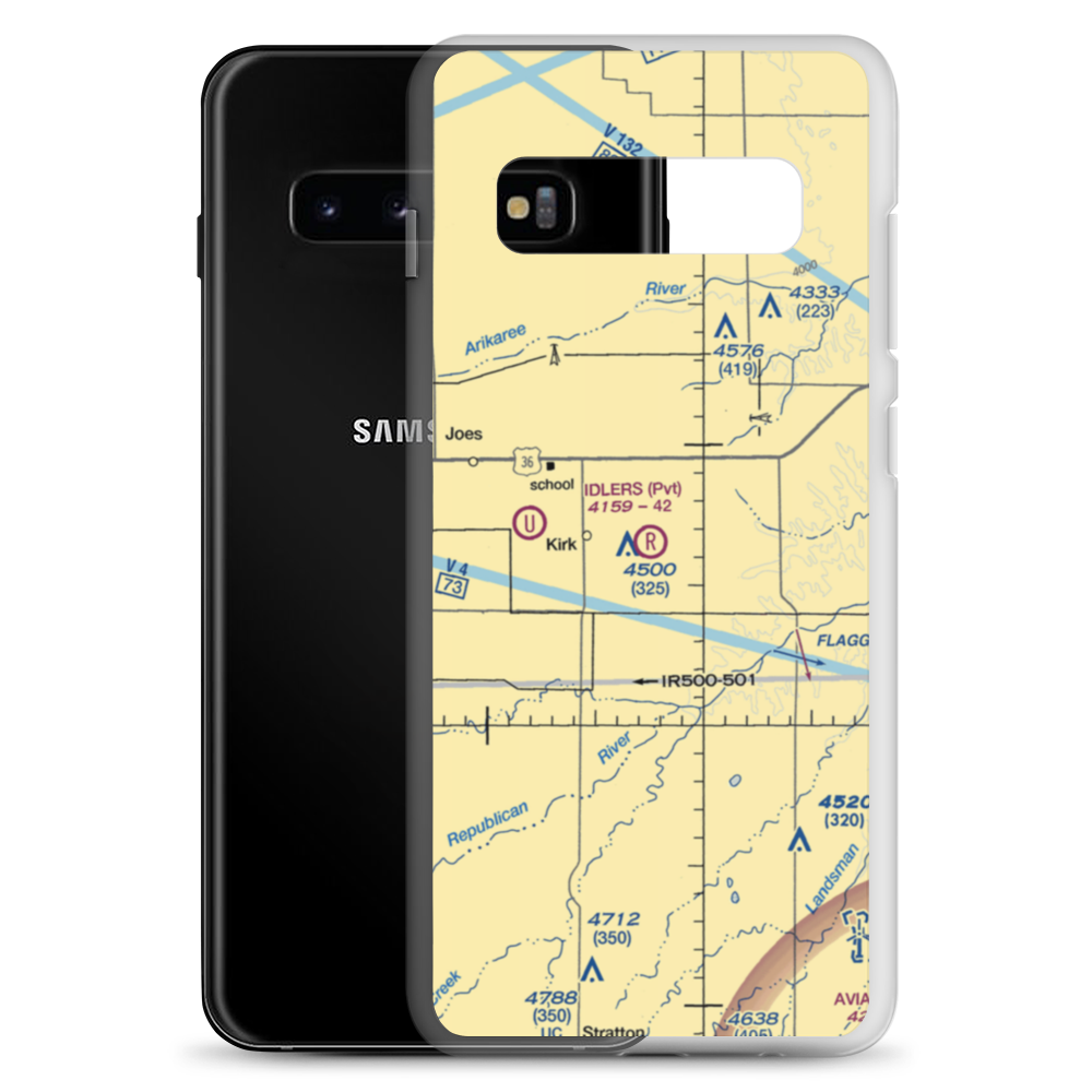 Idlers Field (CO84) VFR Sectional Samsung Case Samsung Galaxy S10+ model shown