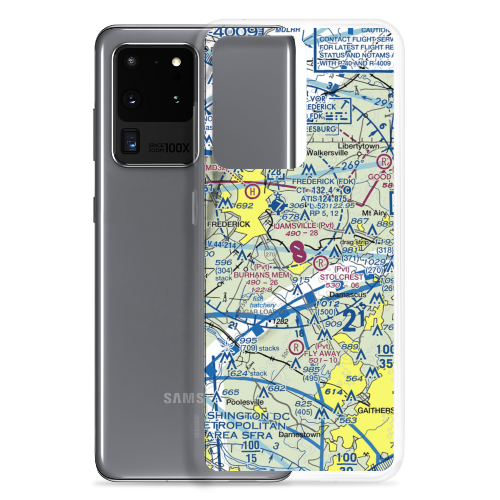 Ijamsville Airport (4MD8) VFR Sectional Samsung Case Samsung Galaxy S20 Ultra model shown