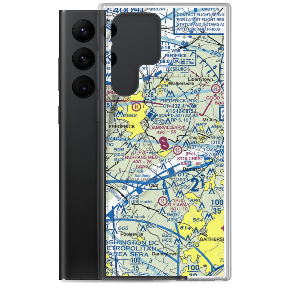 Ijamsville Airport (4MD8) VFR Sectional Samsung Case Samsung Galaxy S22 Ultra model shown
