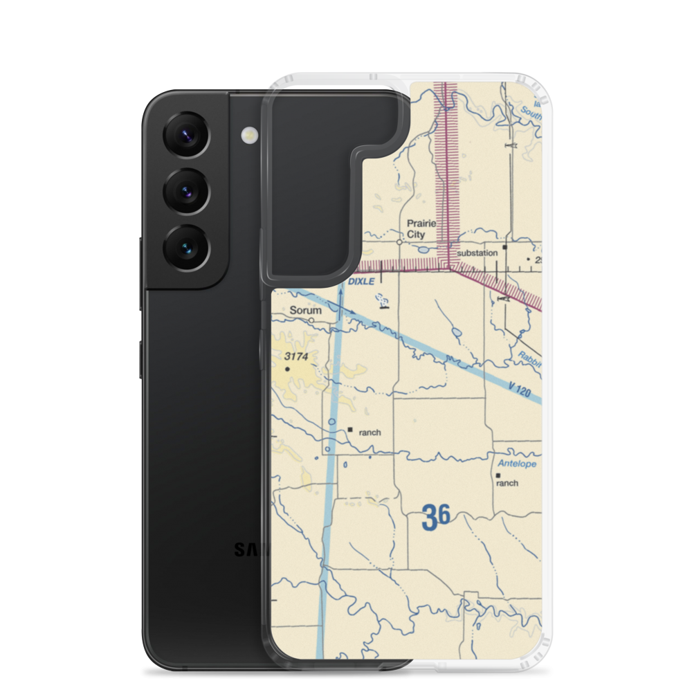 Ike John Private Airport (SD60) VFR Sectional Samsung Case Samsung Galaxy S22 model shown