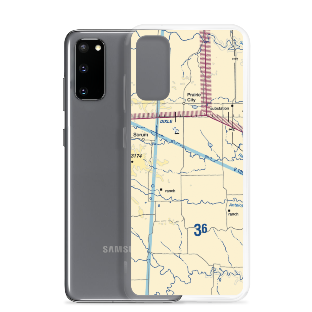 Ike John Private Airport (SD60) VFR Sectional Samsung Case Samsung Galaxy S20 model shown