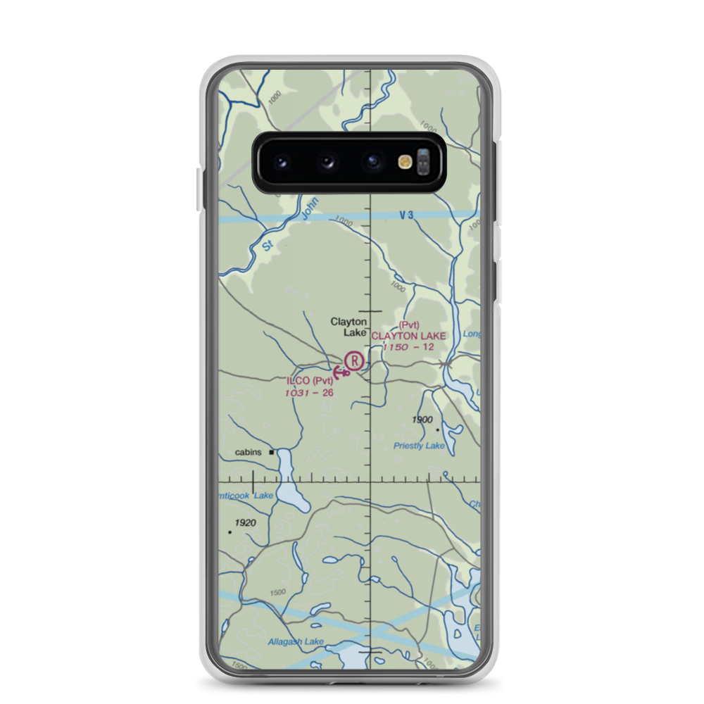 Ilco Landing Area Seaplane Base (ME04) VFR Sectional Samsung Case Samsung Galaxy S10 model shown