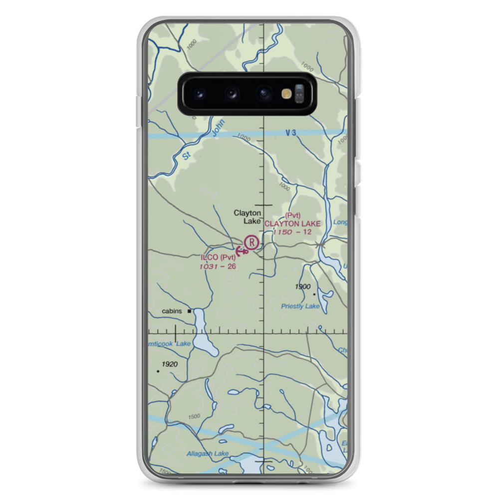 Ilco Landing Area Seaplane Base (ME04) VFR Sectional Samsung Case Samsung Galaxy S10+ model shown