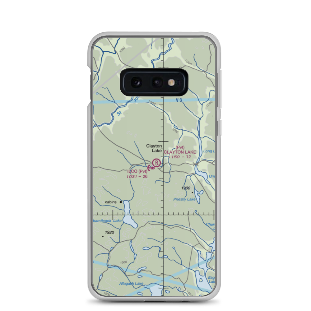 Ilco Landing Area Seaplane Base (ME04) VFR Sectional Samsung Case Samsung Galaxy S10e model shown