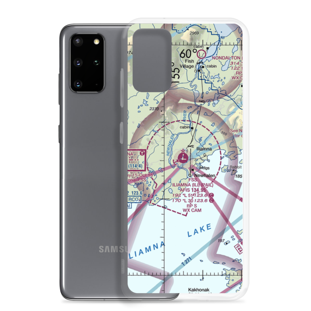 Iliamna Airport (ILI) VFR Sectional Samsung Case Samsung Galaxy S20 Plus model shown