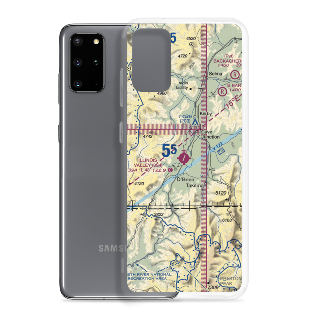 Illinois Valley Airport (3S4) VFR Sectional Samsung Case Samsung Galaxy S20 Plus model shown