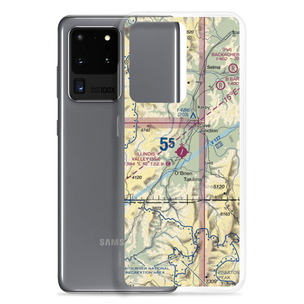 Illinois Valley Airport (3S4) VFR Sectional Samsung Case Samsung Galaxy S20 Ultra model shown