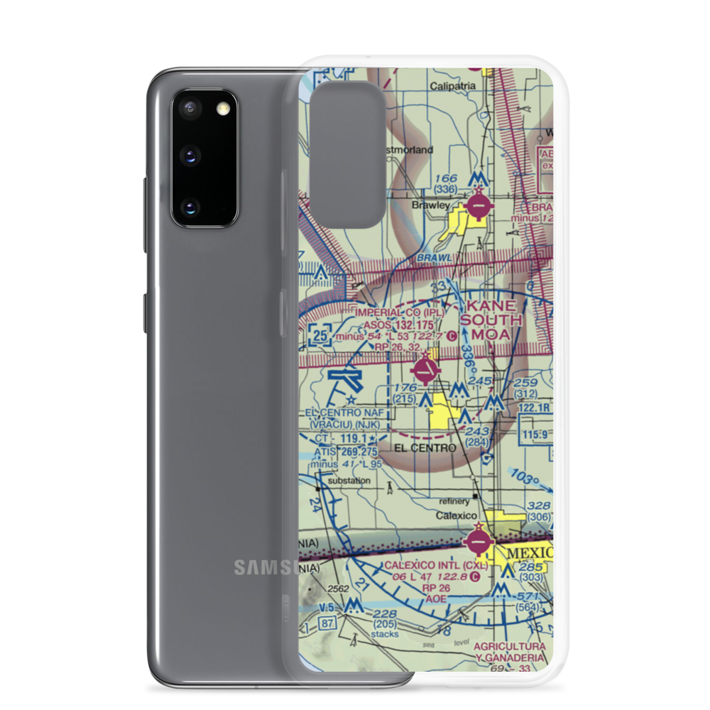 Imperial County Airport (IPL) VFR Sectional Samsung Case Samsung Galaxy S20 model shown