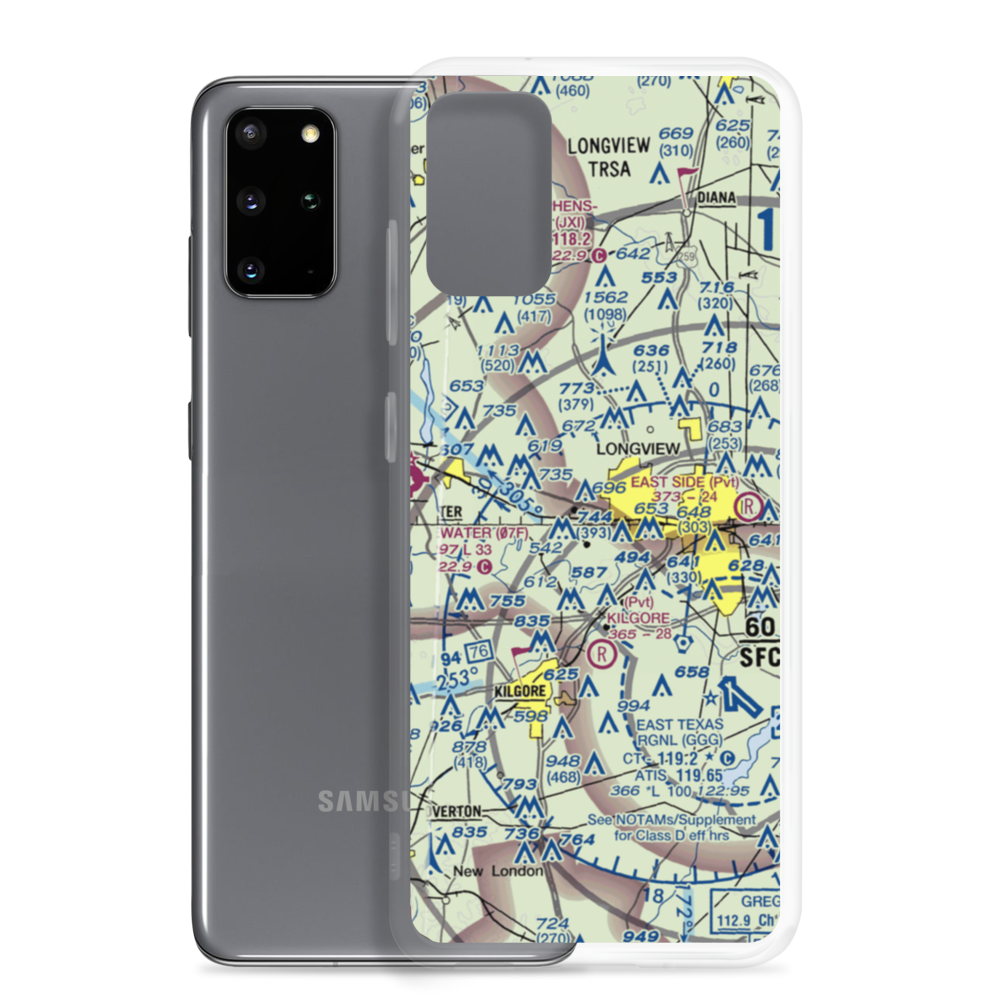 In The Trenches Airport (XS02) VFR Sectional Samsung Case Samsung Galaxy S20 Plus model shown