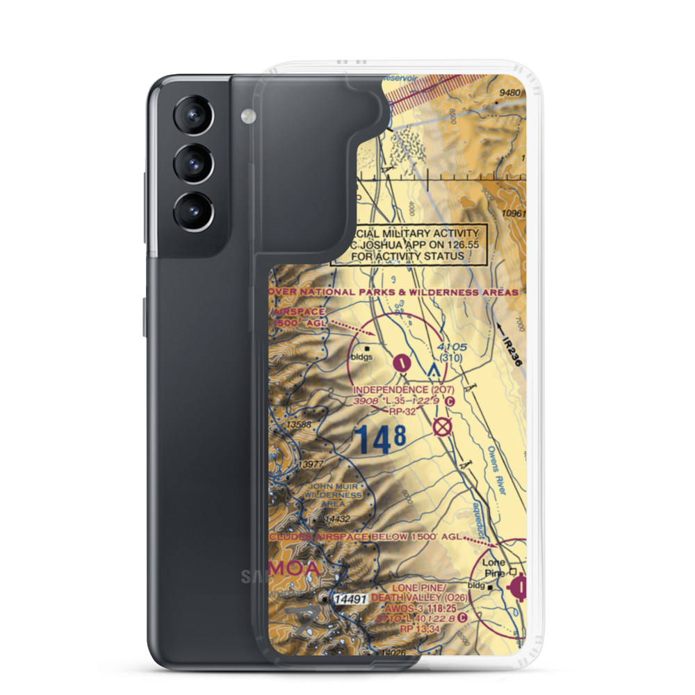 Independence Airport (2O7) VFR Sectional Samsung Case Samsung Galaxy S21 model shown