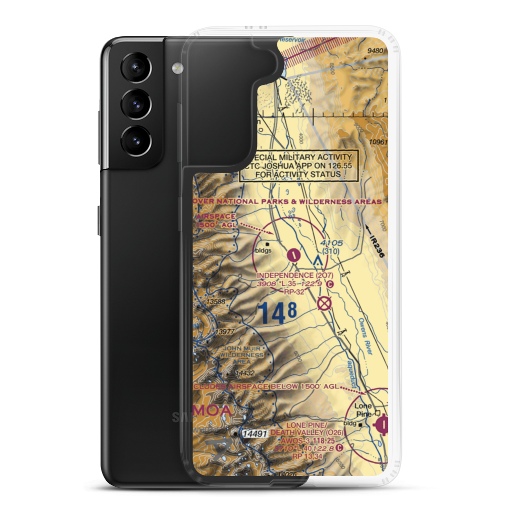 Independence Airport (2O7) VFR Sectional Samsung Case Samsung Galaxy S21 Plus model shown