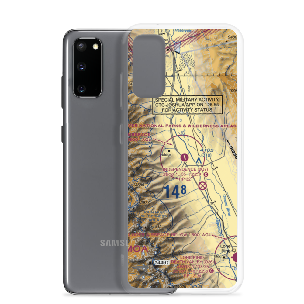 Independence Airport (2O7) VFR Sectional Samsung Case Samsung Galaxy S20 model shown