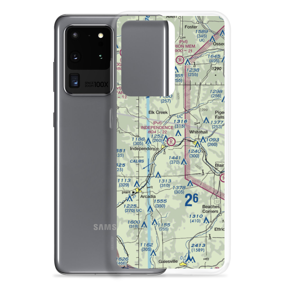 Independence Airport (5WI6) VFR Sectional Samsung Case Samsung Galaxy S20 Ultra model shown