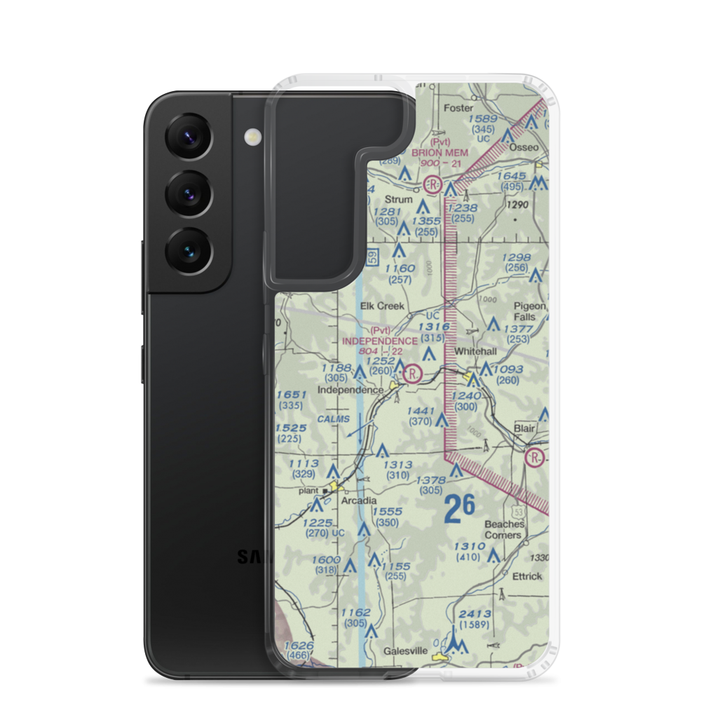 Independence Airport (5WI6) VFR Sectional Samsung Case Samsung Galaxy S22 model shown