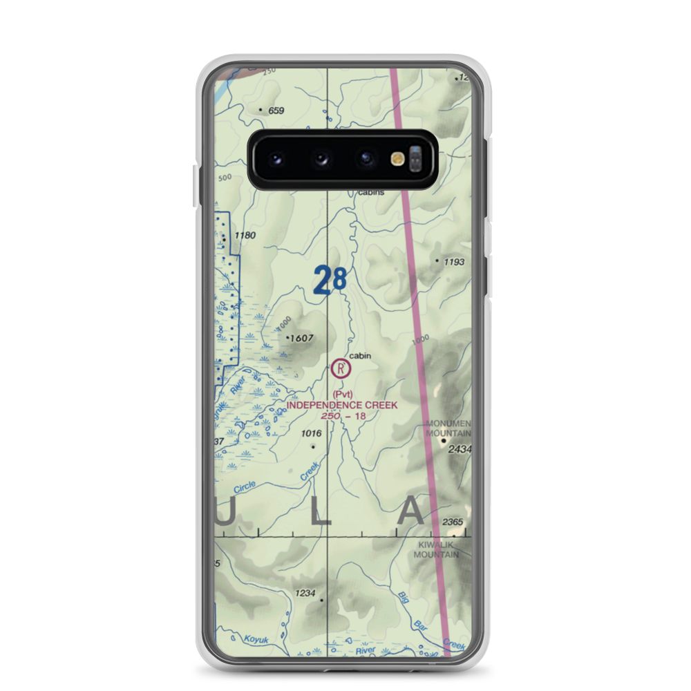 Independence Creek Airport (2AK9) VFR Sectional Samsung Case Samsung Galaxy S10 model shown