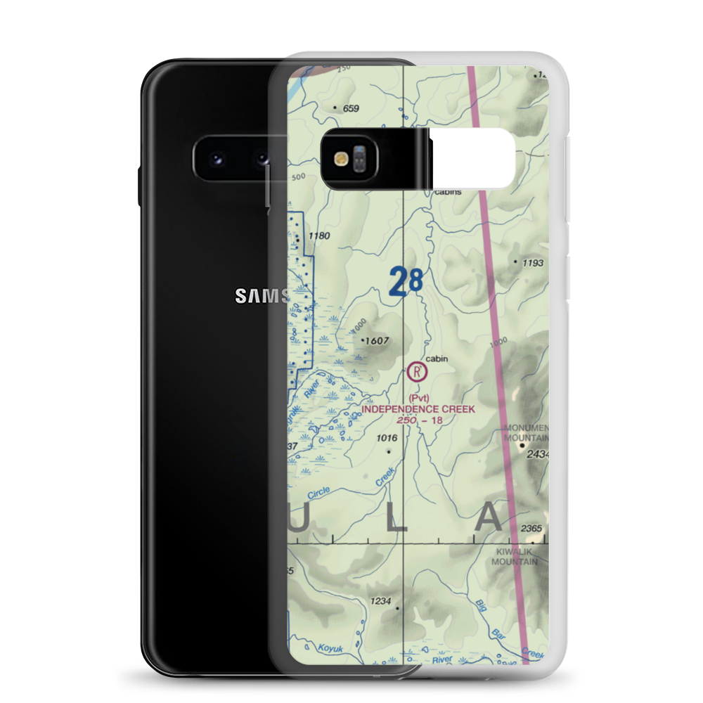 Independence Creek Airport (2AK9) VFR Sectional Samsung Case Samsung Galaxy S10 model shown
