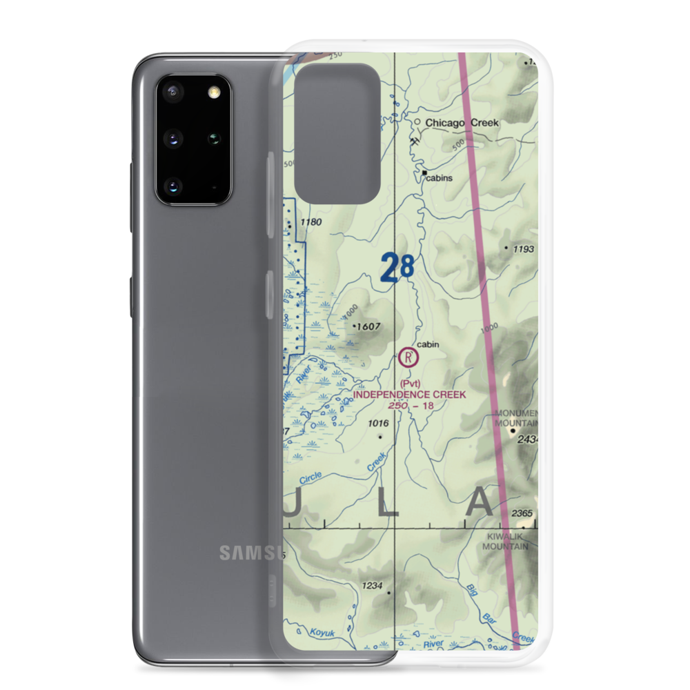 Independence Creek Airport (2AK9) VFR Sectional Samsung Case Samsung Galaxy S20 Plus model shown