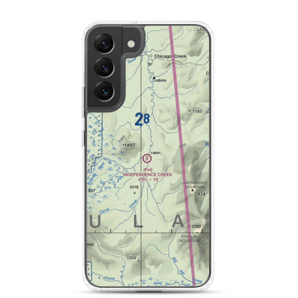 Independence Creek Airport (2AK9) VFR Sectional Samsung Case Samsung Galaxy S22 Plus model shown