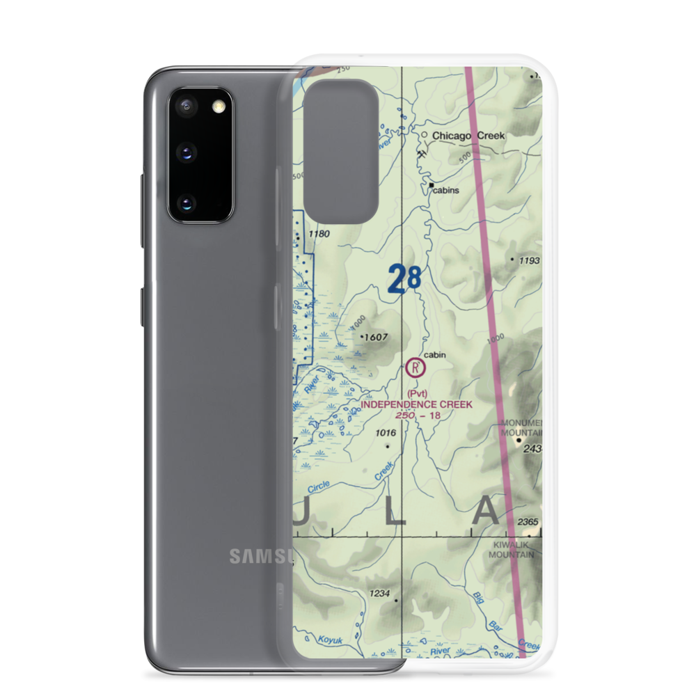 Independence Creek Airport (2AK9) VFR Sectional Samsung Case Samsung Galaxy S20 model shown