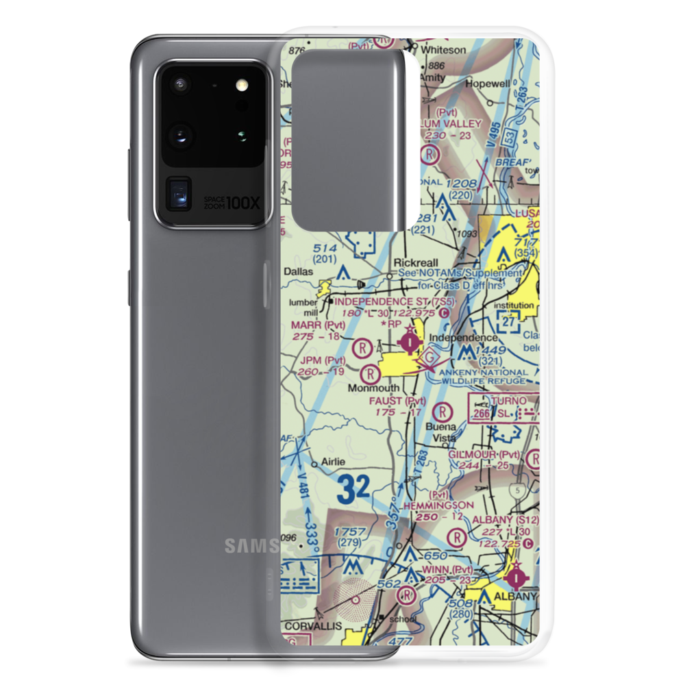 Independence State Airport (7S5) VFR Sectional Samsung Case Samsung Galaxy S20 Ultra model shown