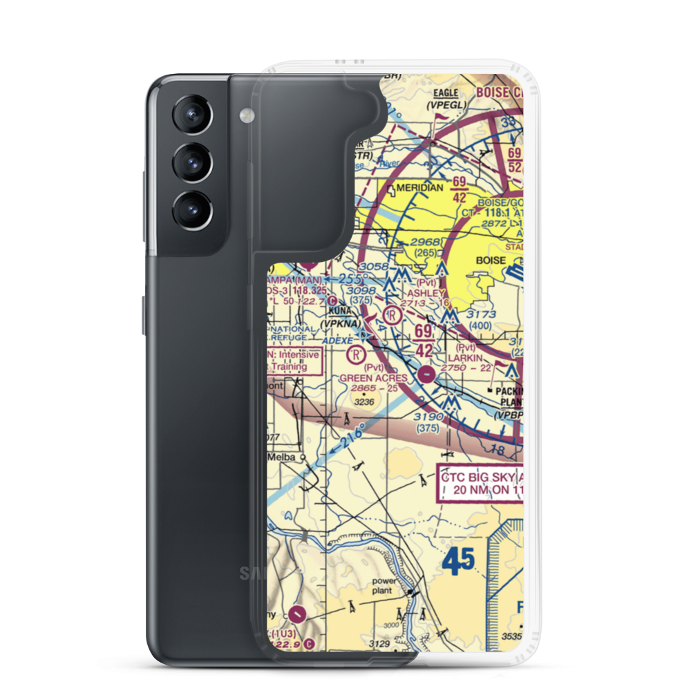 Indian Creek Ranch Airport (3ID7) VFR Sectional Samsung Case Samsung Galaxy S21 model shown