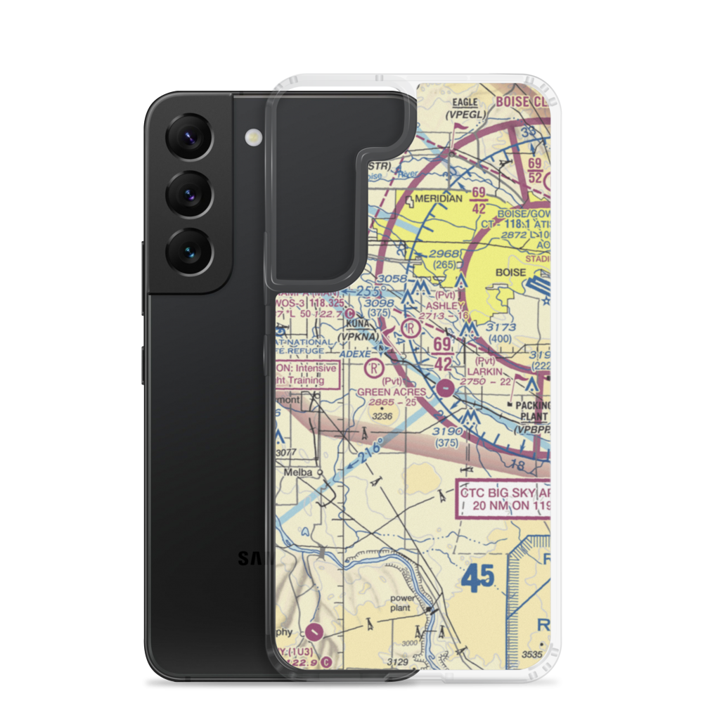 Indian Creek Ranch Airport (3ID7) VFR Sectional Samsung Case Samsung Galaxy S22 model shown