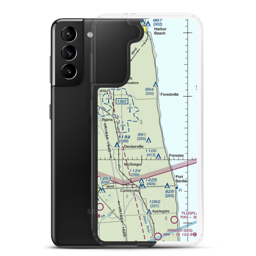 Indian Creek Ranch Airport (56G) VFR Sectional Samsung Case Samsung Galaxy S21 Plus model shown