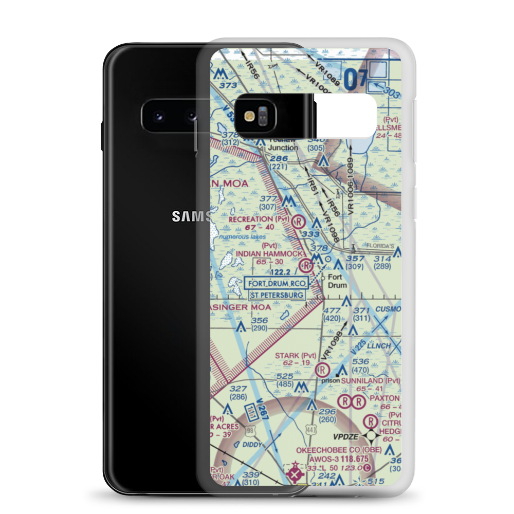 Indian Hammock Airport (FL75) VFR Sectional Samsung Case Samsung Galaxy S10 model shown