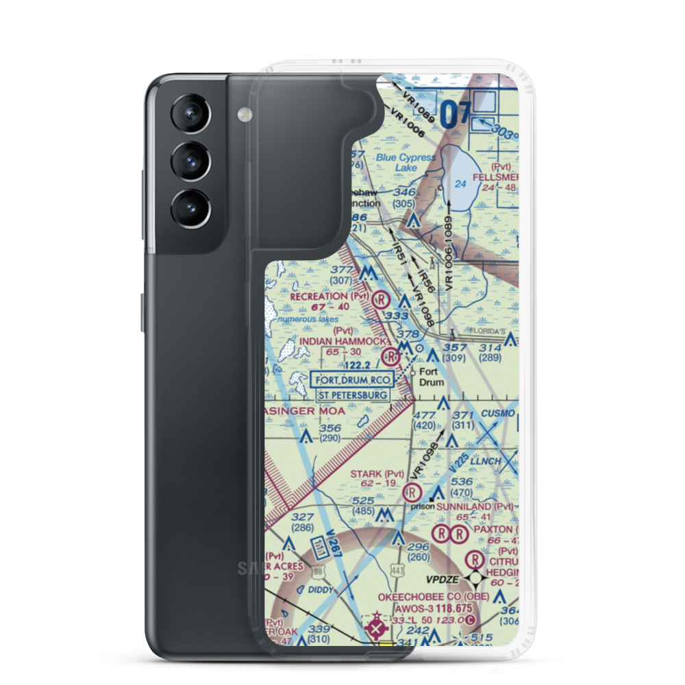 Indian Hammock Airport (FL75) VFR Sectional Samsung Case Samsung Galaxy S21 model shown