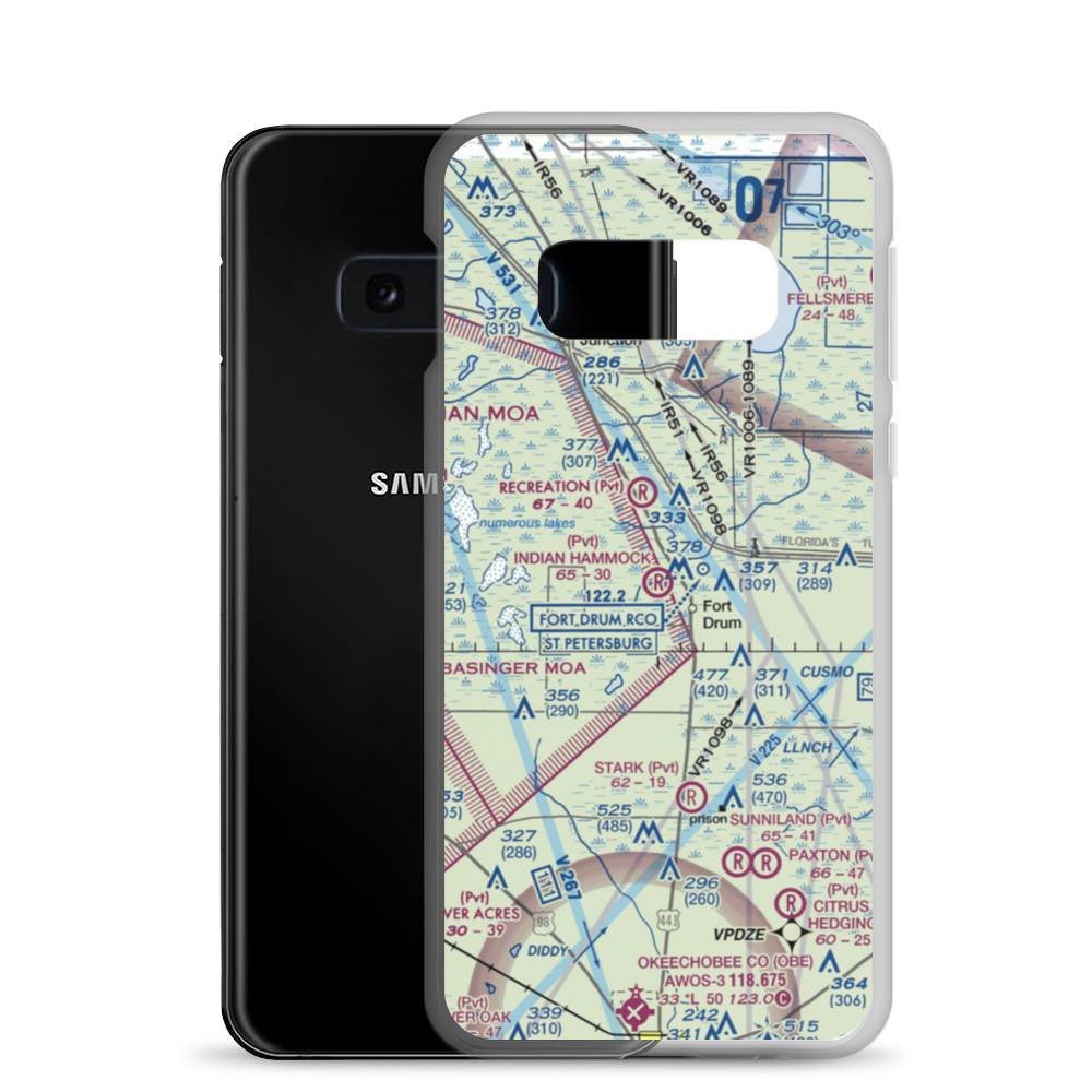Indian Hammock Airport (FL75) VFR Sectional Samsung Case Samsung Galaxy S10e model shown