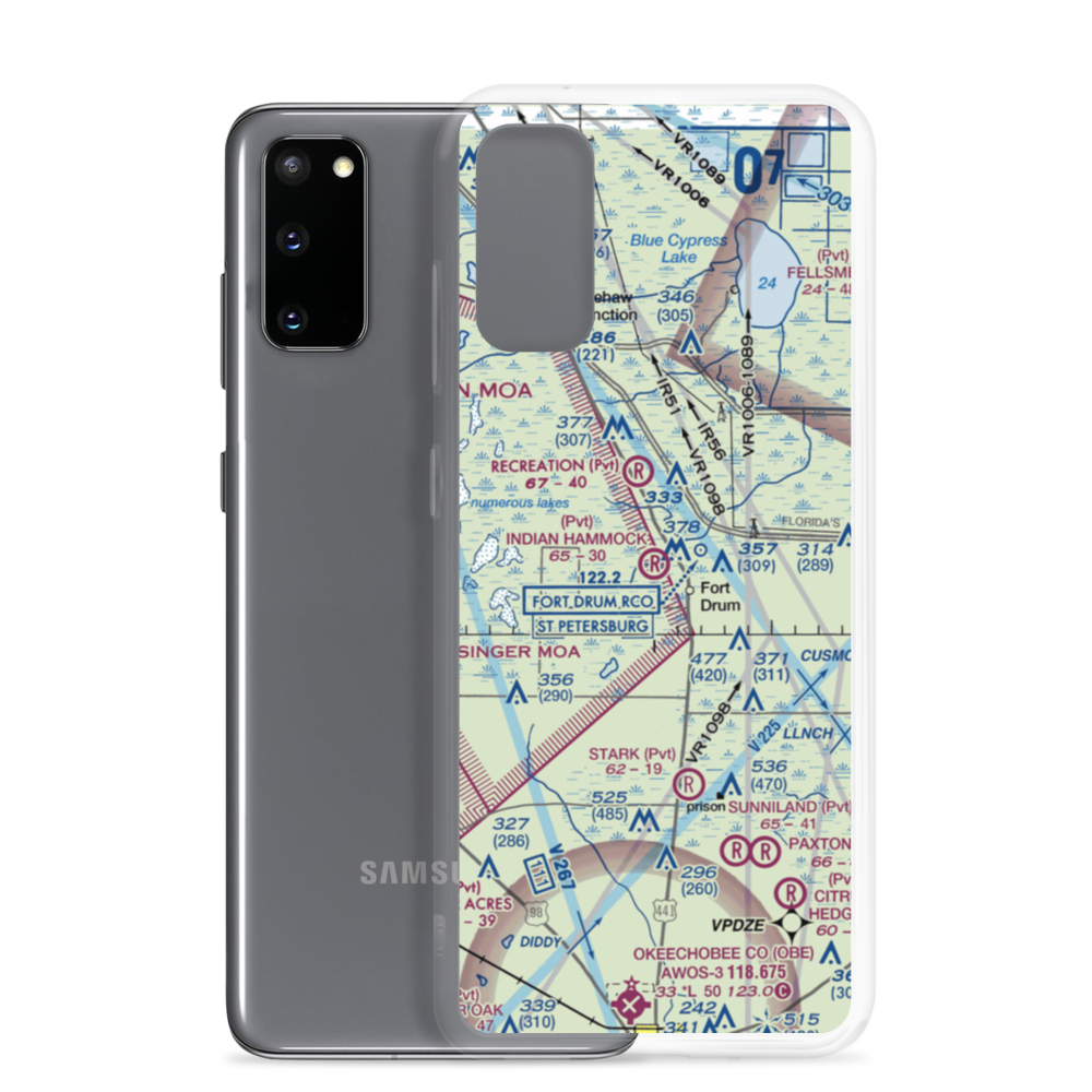 Indian Hammock Airport (FL75) VFR Sectional Samsung Case Samsung Galaxy S20 model shown