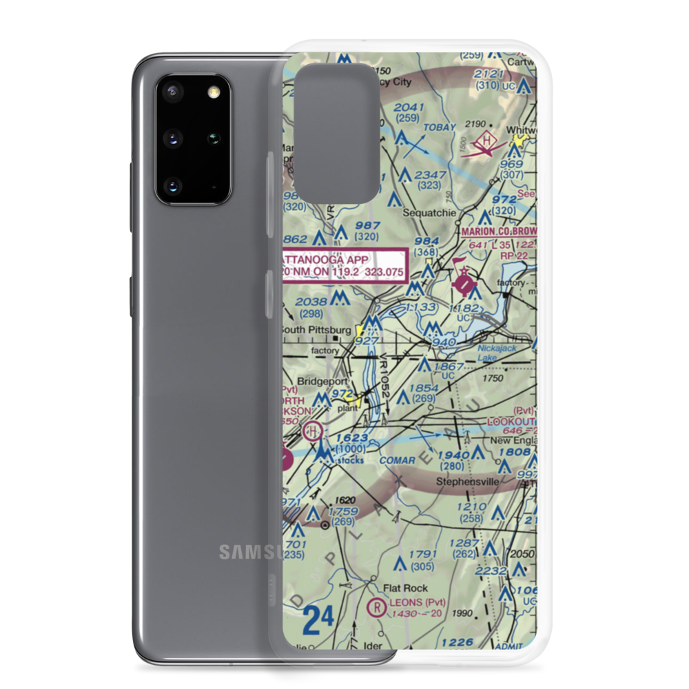 Indian Hill Farm Airport (TN50) VFR Sectional Samsung Case Samsung Galaxy S20 Plus model shown