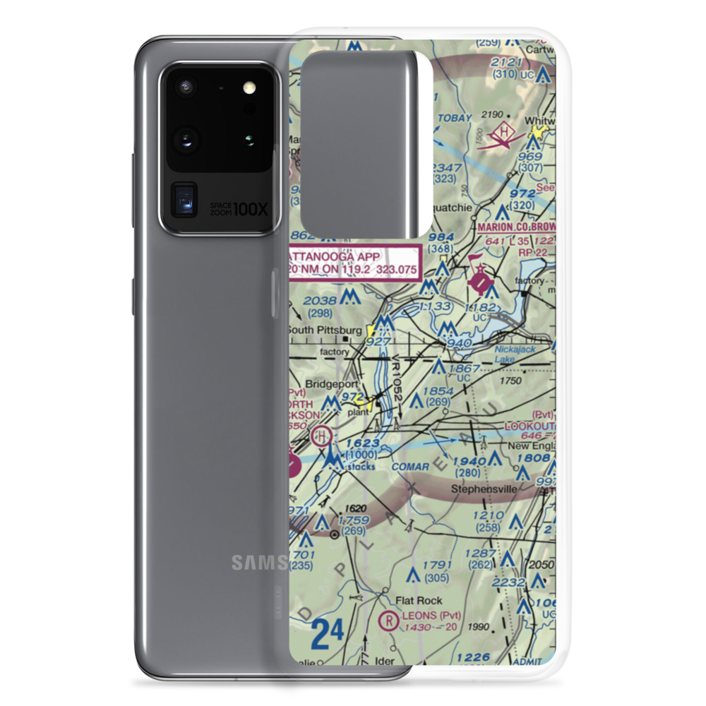 Indian Hill Farm Airport (TN50) VFR Sectional Samsung Case Samsung Galaxy S20 Ultra model shown
