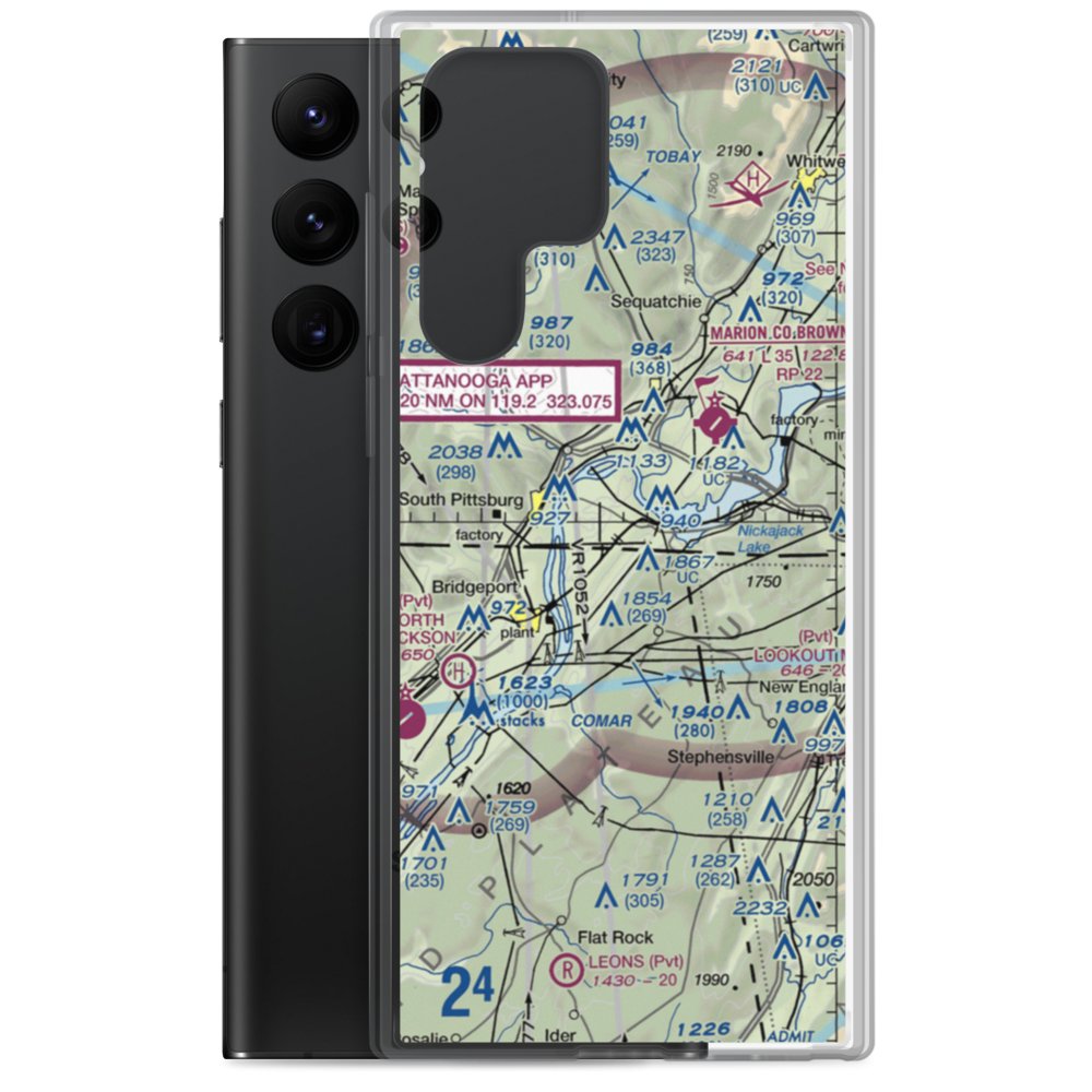 Indian Hill Farm Airport (TN50) VFR Sectional Samsung Case Samsung Galaxy S22 Ultra model shown