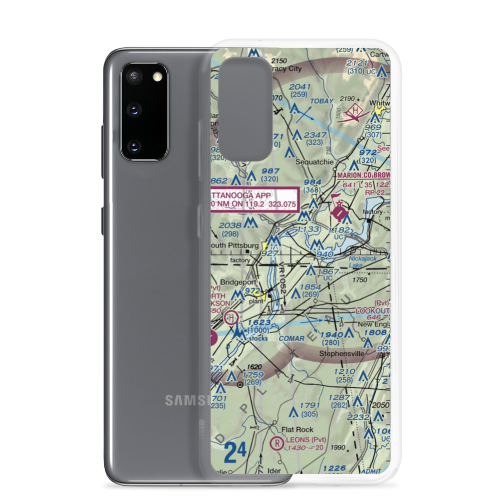 Indian Hill Farm Airport (TN50) VFR Sectional Samsung Case Samsung Galaxy S20 model shown