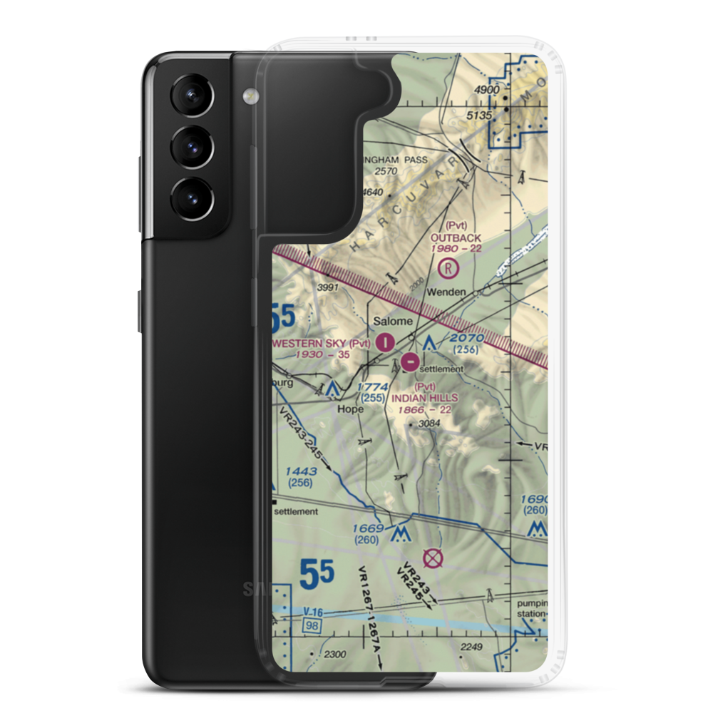 Indian Hills Airpark (2AZ1) VFR Sectional Samsung Case Samsung Galaxy S21 Plus model shown